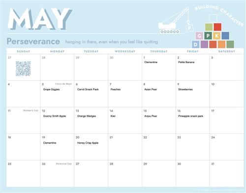 May Fruit & Vegetable Calendar